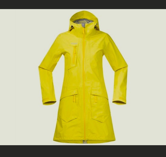 3-lagige Regen Parka von Bergans (Größe XS) Hardshell gelb