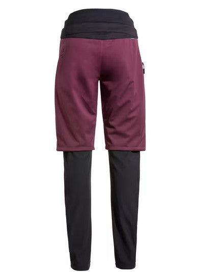 Ski / MTB 3in1 Hose von Vaude (XS/ S Damen ) Softshell Purpur schwarz
