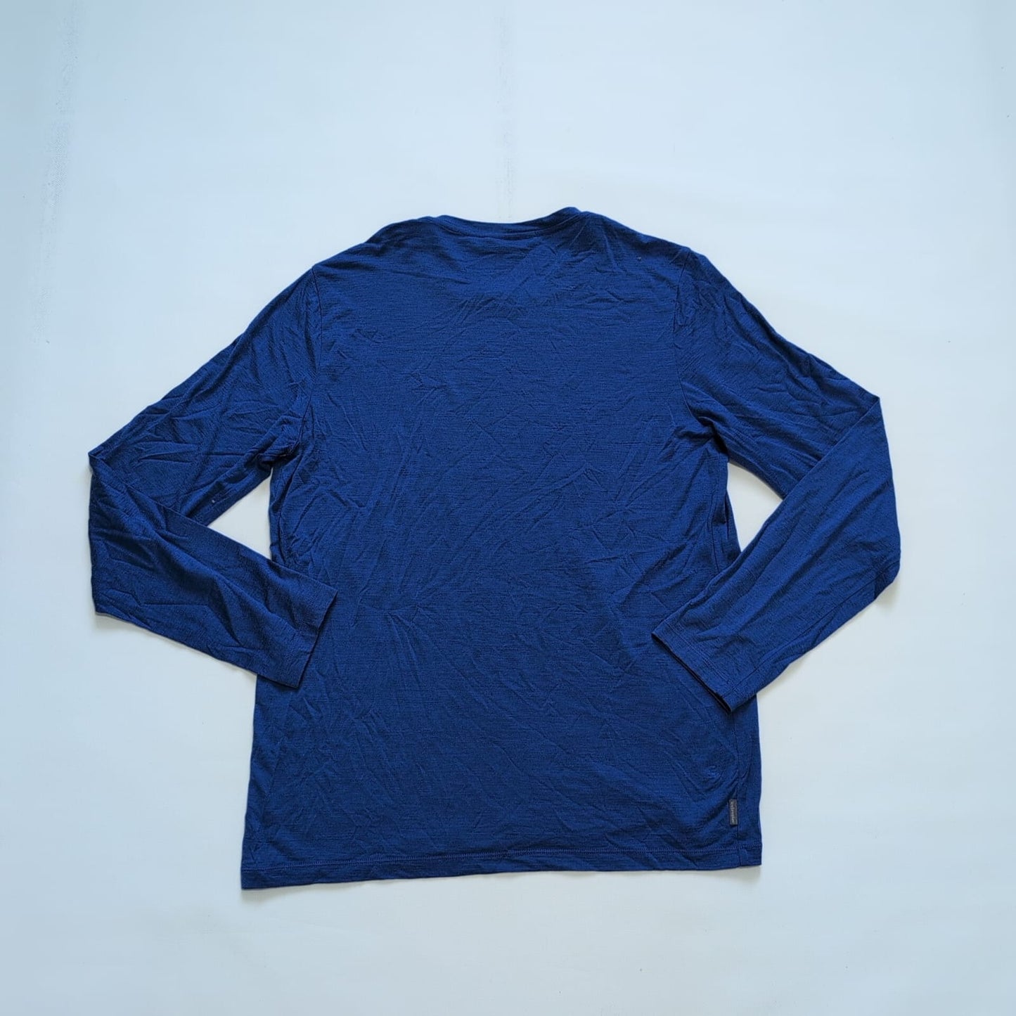 100% Merino Longsleeve Icebreaker (L Herren) blau Print