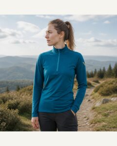 Zip-Longsleeve mit Stehkragen Blau | Arcteryx | Longsleeves