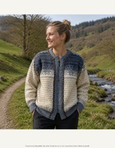 Strickjacke mit Hakenverschluss Creme | Dale Of Norway | Damen L