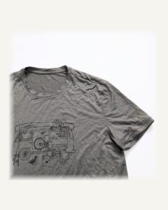 Merino T-Shirt mit Print grau khaki  | Icebreaker | L