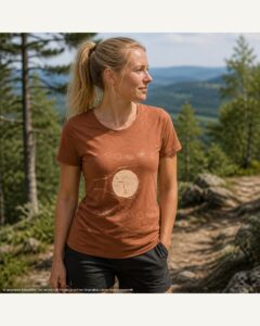 T-Shirt mit Print Terrakotta | Icebreaker | XS | T-Shirts-Damen