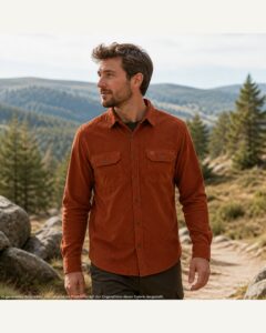 Cordhemd mit Brusttaschen Terrakotta | Fjällräven | S | Hemden-Herren