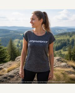 T-Shirt mit Logoprint Anthrazit | Dynafit | Damen S