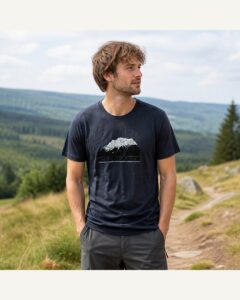 T-Shirt mit Frontprint Merino Dunkelblau | Icebreaker | Herren L