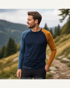 Langarmshirt Dunkelblau Merino | Ortovox | Herren L