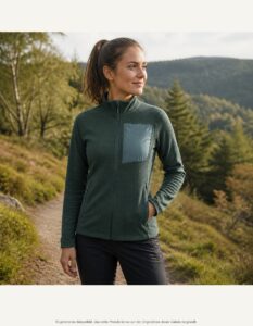 Fleecejacke Rab (M Damen) Zipper Hoodie grün
