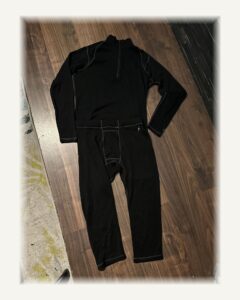 Merino Unterwäsche Set mit Zip, Schwarz | Andere | Herren L